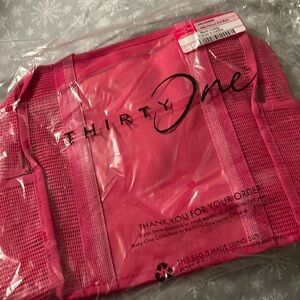 Thirty-One Hibiscus Pink Mesh Caddy